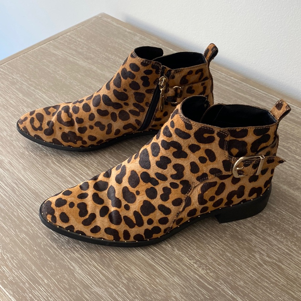 Steve Madden leopard booties size 7.5 worn once